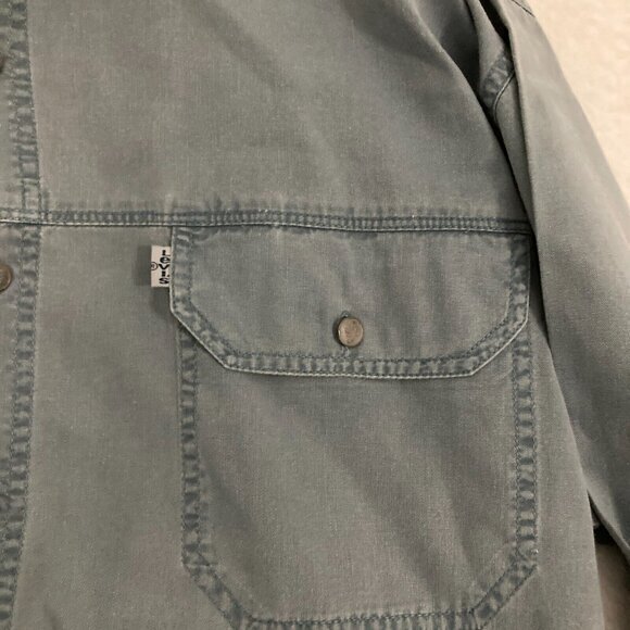 Levis Two Horse Brand Shirt Mens XL‎ Long Sleeve Metal Button Up Western Work - Picture 5 of 13